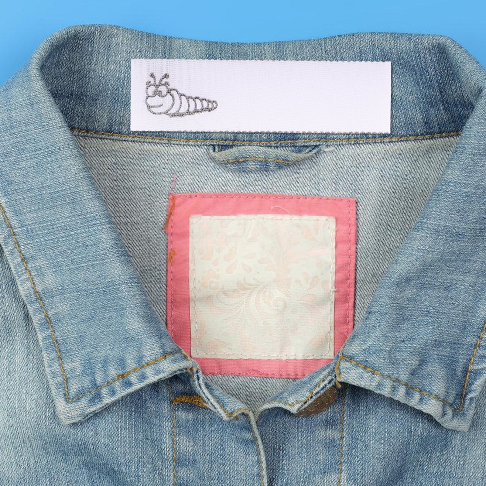 1 Roll of Iron on Name Labels for Clothing Sewing Name Labels Cartoon Name Labels DIY Sewing Supplies, Size: 10x5.5x1CM