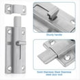 thumbnail image 5 of 2Pcs Stainless Steel Slide Bolt Latch, Bathroom Stall Door Latch with Screw,Slide Locks for Inside Hardware, 5 of 6