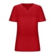 thumbnail image 5 of Camisetas Casuales de Mujer Cuello en V Color Sólido Camiseta de Gran Tamaño Poliéster Ligero, Blusa Suelta para Verano Primavera Diaria, 5 of 5
