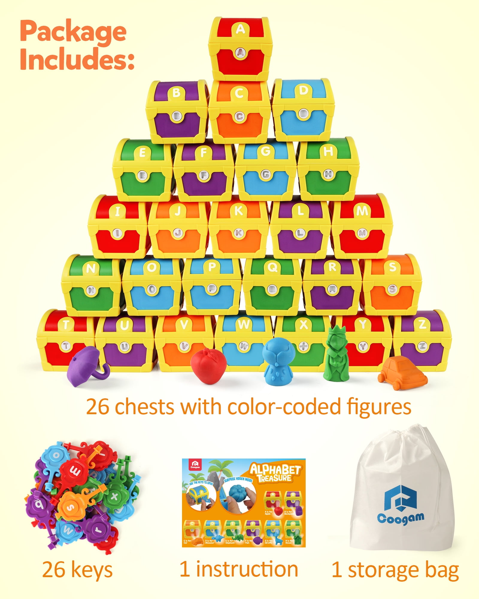 Free Shipping! Coogam Alphabet Learning Toys for Toddlers