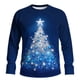 thumbnail image 2 of Amzcrzy Sudadera Para Hombre, Con Estampado Navideño, Informal, De Manga Larga Y Cuello Redondo, Azul, 2Xl, 2 of 5