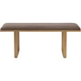 thumbnail image 3 of Elle Decor Remi Velvet Upholstered Bench Chocolate Brown, 3 of 9