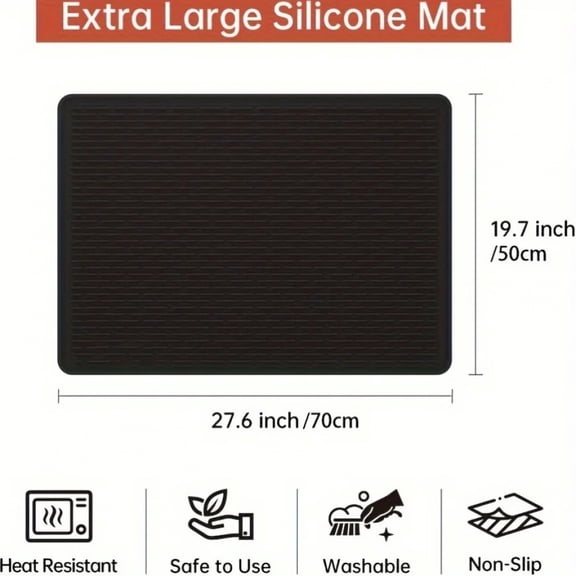 Silicone electric stove top cover mat Ceramic stove top cover, heat-resistant glass stove cover, non-slip stove mat, drain mat