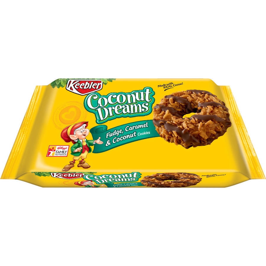 Keebler Coconut Dreams Fudge, Caramel & Coconut Cookies, 8.5 Oz., 12