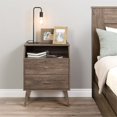 thumbnail image 6 of Home Square 2 Drawer Cubby Wood Nightstand Set in Drifted Gray (Set of 2), 6 of 7