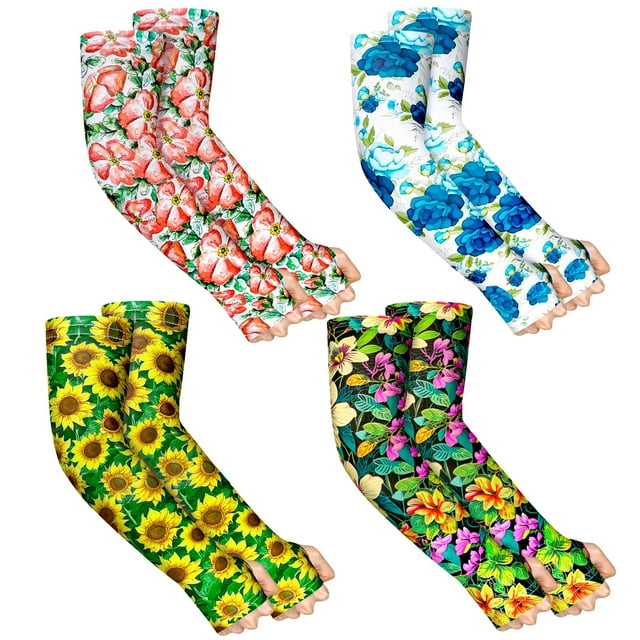 Brazalete Mukum, 4 pares de protectores UV antideslizantes y refrigerantes