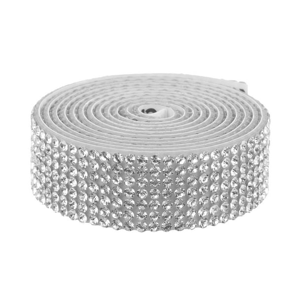 GAXIRE Rhinestone Border Cloth Strips White Decorative Strip for Crafts, Sewing, Scrapbooking, and Home Decor Projects