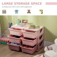 thumbnail image 4 of CZMDZH 3 Tier Storage Unit, 6 Drawer Chest Toy Organizer Plastic Bins for Bedroom Nursery Kindergarten Living Room for Boys Girls Toddlers, Pink, 4 of 17