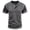 Grey, variant on Men's Casual Short Sleeve T Shirt with Round Neck and 3 Button Design for Everyday Style and Comfort Mens T-Shirts Extra Large with White Crew