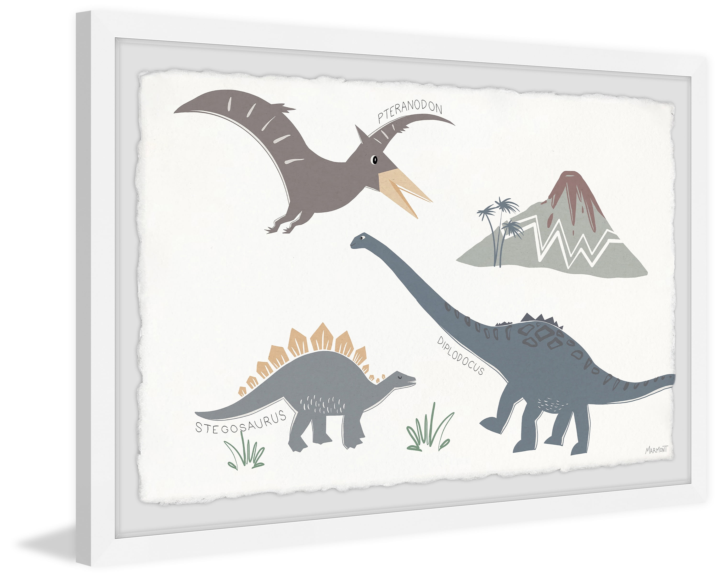 Marmont Hill Dinosaur Species Framed Wall Art