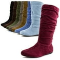 thumbnail image 3 of New Girls Slouch Comf Tall Midcalf Suede Winter Boots Shoes (11, Brown SLENA 23-K), 3 of 3