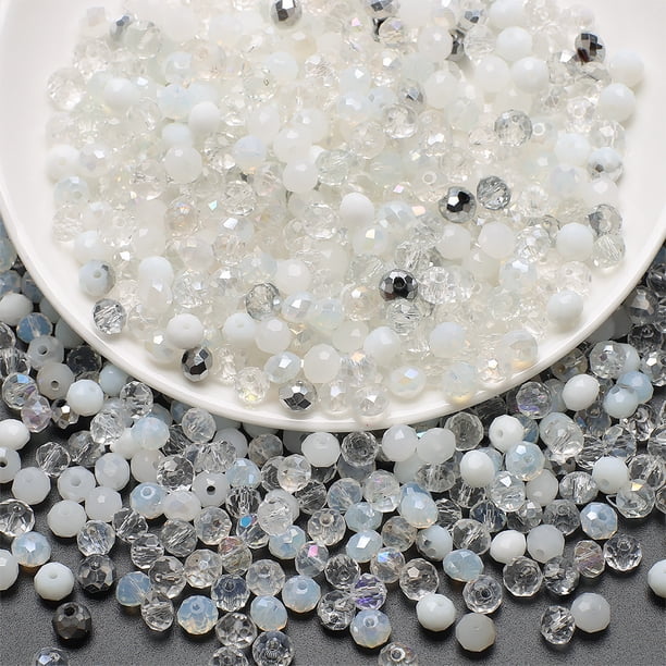 4mm/6mm/8mm Austria Faceted Crystal Beads Loose Spacers Glass Beads For Jewelry Making Necklace Bracelets Craft Diy Accessories
