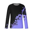 thumbnail image 4 of Tawop Tshirts Shirts for Men Crew Neck Long Sleeve Pullover Graphic Workout Casual Purple 4XL, 4 of 5