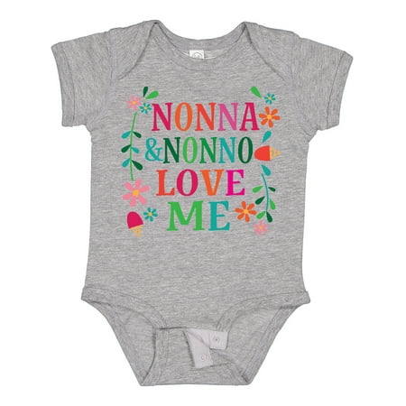 

Inktastic Nonna and Nonno Love Me Gift Baby Girl Bodysuit