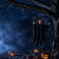 thumbnail image 3 of AZXY Hanging Cage Skeleton Ghost Halloween Decorations, Halloween Yard Decor Halloween Outdoor Decor, Halloween Skeletons Decor For Front Porch Lawn Party, Spooky Hanging Wall Ornament Supplies, 3 of 6