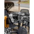 thumbnail image 5 of Outdoor Tablecloth with Umbrella Hole for Patio/Picnic/Party/Camping, Black Architecture Waterproof Table Cloth Square Cover Washable, Abstract City Eiffel Tower Modern (60"x 60"), 5 of 9