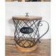 thumbnail image 2 of Porta Cápsulas de Café de Metal para - Cesta Grande de Alambre con Base de Madera para Guardar Café en la Encimera para el Hogar y la Oficina A, 2 of 5