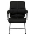 thumbnail image 5 of Leather Executive Office Guest and Reception Waiting Room Chair, Black, 5 of 5