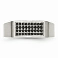 thumbnail image 4 of White Stainless Steel Ring Band Men's Cubic Zirconia CZ, 4 of 7