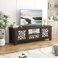 thumbnail image 5 of GVN 55 Inch Retro TV Stand Media Entertainment Center with Mirror Doors and Drawer-Dark Brown, 5 of 10