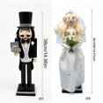 thumbnail image 6 of Yihuala Wooden Bridal Groom Figurine Hand Carved Wedding Nut Sculpture For Christmas Decoration Wedding Anniversary, 6 of 13