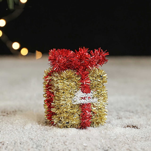 PEONAVET Snowflake Hanging Christmas Decorations Scene Arrangements Multiple Ribbons Sweet Trees Desktop Party Decorations Gifts