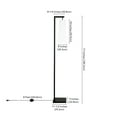thumbnail image 5 of Henn&Hart 11" Blackened Bronze Metal/Fabric Floor Lamp, 5 of 8