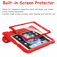 thumbnail image 3 of Kids Case for iPad 9.7-inch 2018 6th Generation/2017 5th Generation & iPad 9.7-inch Air/Air 2 - Built-in Screen Protector Shockproof Light Weight Handle Convertible Stand Cover, 3 of 9