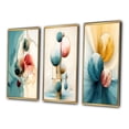 thumbnail image 3 of Designart "Shades of Retro Blue Circular Fusion II" Modern Geometric Framed Wall Art Set Of 3 - Blue Abstract Frame Gallery Wall Set For Home Decor, 3 of 6