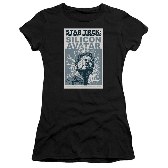Star Trek Tng Season 5 Episode 4 Junior Women's Sheer T-Shirt Black