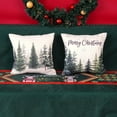 thumbnail image 2 of Christmas Tree Throw Pillow Covers 16x16 Inch Set of 2 Merry Christmas Snowflake Winter Decor Lumbar Cushion Cases for Couch Home Decorations, 2 of 6
