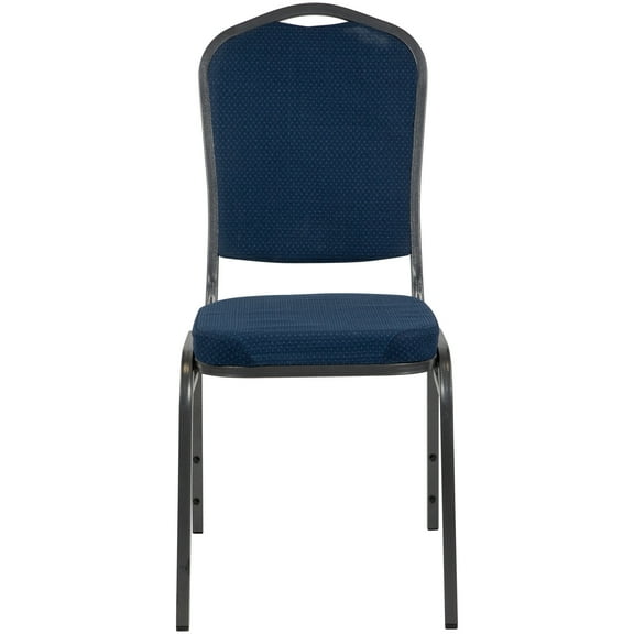 Crown Back Stackable Banquet Chairs - Blue - Set of 2