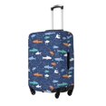 thumbnail image 2 of Haiem Party Shark Cute Luggage Cover Printed Suitcase Covers for Luggage Elastic Washable Suitcase Protector Fits 18-32 Inch Luggage-Large, 2 of 9