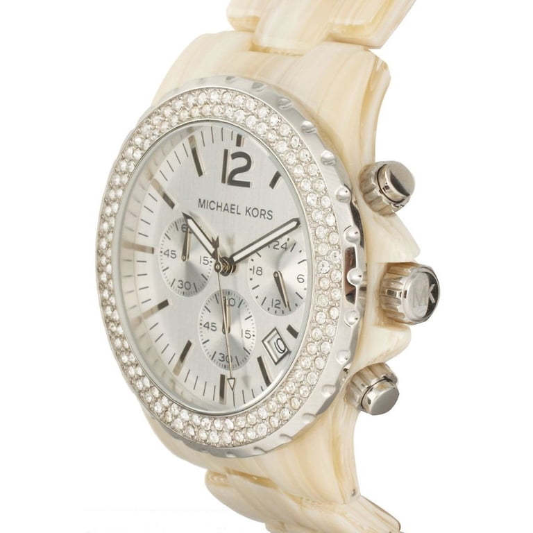 Michael Kors Women Watch Horn Resin MK5598 ( Excellent condition ) Michael Kors Madison Chronograph Glitz Horn Resin Ladies  main image 4