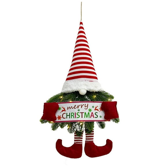 Birdeem Christmas Wreath Outdoor,Christmas Wreath, Prelit Christmas Wreath with Lights, Small Artificial Xmas Wreath ,Winter Snowflake Christmas Wreath for Door Hanging