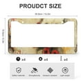 thumbnail image 3 of Happy Valentine's Day Dog Holding Flowers License Plate Frames 2 PCS Dog And Rose Personalized License Plate Frame for Women Men Auto Decoration Hardware Quality Aluminum Metal License Plate Frame, 3 of 6