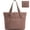 Coffee, variant on Foldable Tote Bag for Women, Laptop Tote Bag Top Handle Handbag for Travel, Work, Beach, Gym, Shop, Pink