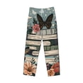 thumbnail image 6 of Daiia Vintage Art Butterfly Flower Men's Sleep Pant with Pockets and Drawstring,Pajama Pants-Medium, 6 of 9