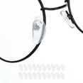 thumbnail image 1 of Uxcell Almohadillas para gafas, 24 pares de almohadillas adhesivas de silicona suave estilo 2, transparente, 1 of 4