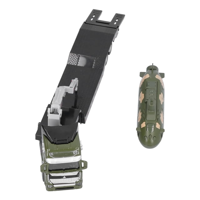Military Truck Vehicle Toy, Convenient Trucks Submarine Model Durable For Decoration For Imagination For Gift For Collection For Children Playing Military Green