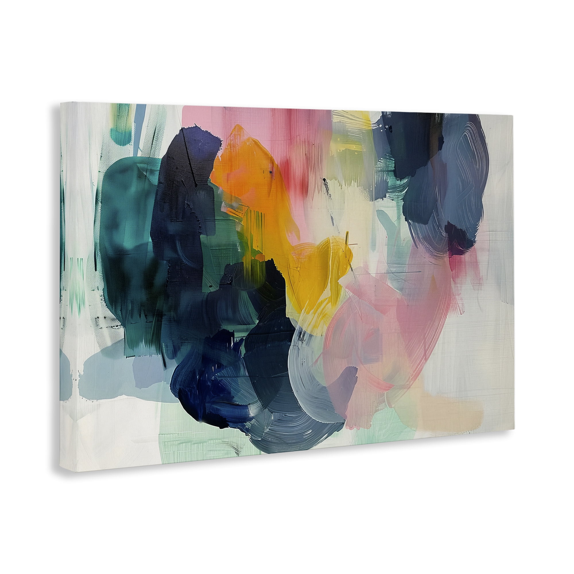Stupell Industries Bold Paint Strokes Abstract Painting Wrapped Canvas Art Print Wall Art, 45 x 30
