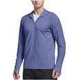 thumbnail image 2 of Gamivast Mens Sun Hoodie Zip up Thumb Holes Cooling Hoodie Mesh Athletic Jacket Quick-Dry Performance Gym Running Workout Fishing Hiking Top, 2 of 8
