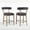 Charcoal-Linen, variant on Dayalane 26.5" Counter Height Barstools Set of 2, Modern Farmhouse Bar Stools with Curved Back and Rubberwood Frame Upholstered Linen Kitchen Stool for Counter Bar Island Bar Pub, Beige