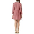 thumbnail image 3 of INSPIRE CHIC Robe-Chemise à Carreaux pour Femme à Manches Longues Boutonnée à Col Pointu TP Rose Foncé, 3 of 7