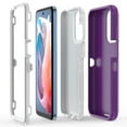 thumbnail image 7 of TASHHAR Moto G Play 2024 Case with Privacy Screen Protector Military Grade Heavy Duty Protection 3 in 1 Shockproof Armor Rugged Durable Detachable for Motorola G Play 2024 Phone - Purple+White, 7 of 7