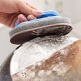 thumbnail image 3 of Extra Large Thick Sponge Cleaning Brush with Handle, Multi‑Functional Household Scrub Brush, Heavy‑Duty Scrubber for Bathroom Shower Tile, Kitchen Stove Pot, Sink Daily Deep Cleaning, 3 of 5