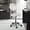 White, variant on Hydraulic Saddle Stool with Wheels, Ergonomic Adjustable Salon Chair for Hair Stylist, Rolling Chair with Back Support for Clinic and Home Office(Black)