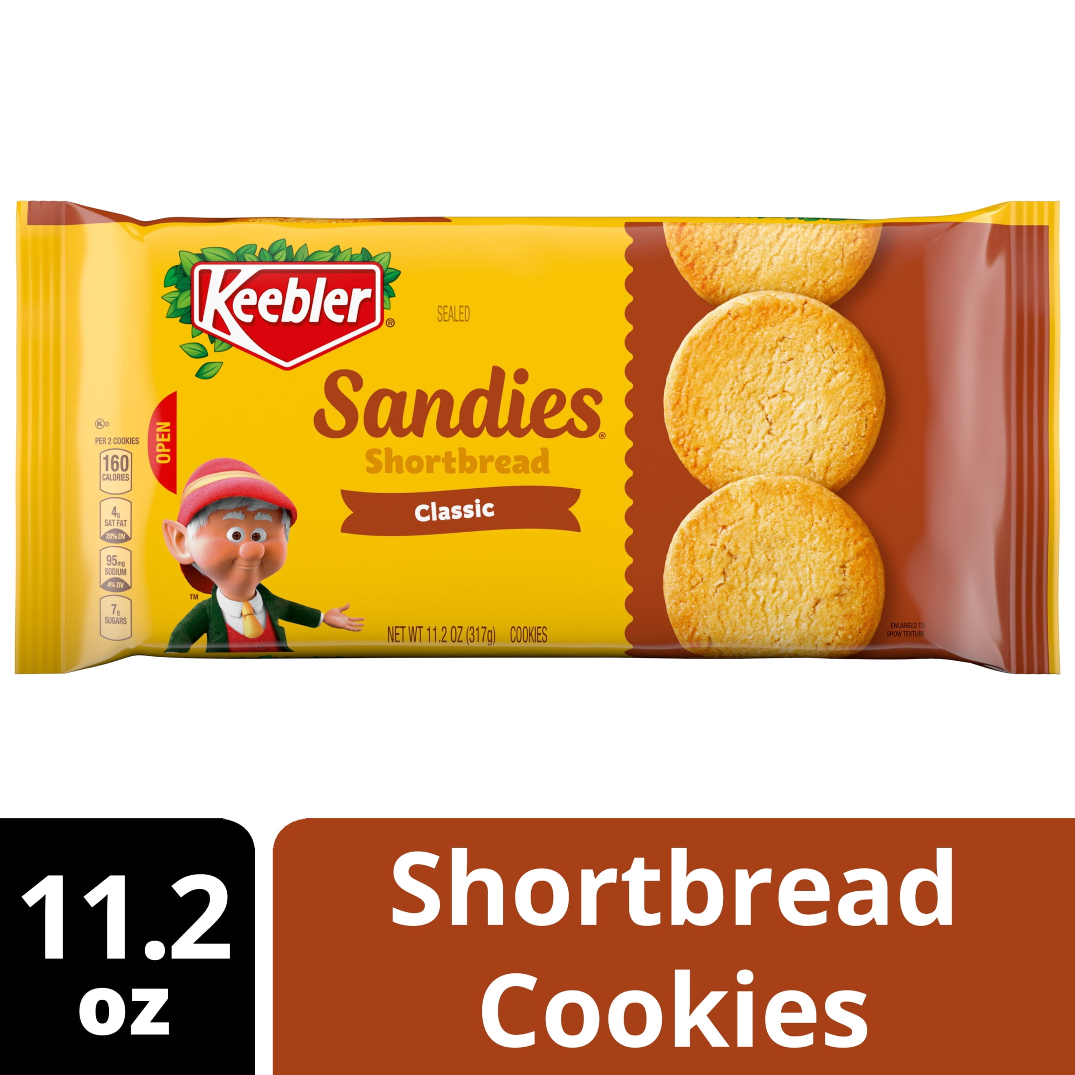Keebler Sandies Pecan Cookies, Shortbread Cookies with Crunchy
