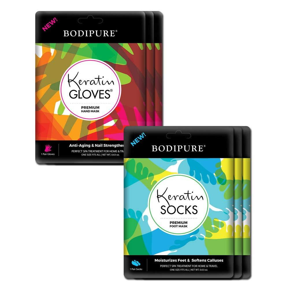 3+3 Keratin Gloves & Socks Premium Hand Treatment & Foot Treatment