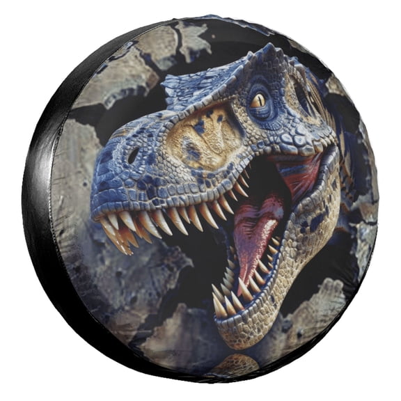 KAKALAD Cool Dinosaur 02 Spare Tire Cover Universal Vehicle Accessories Buckle Car Tools 14”in